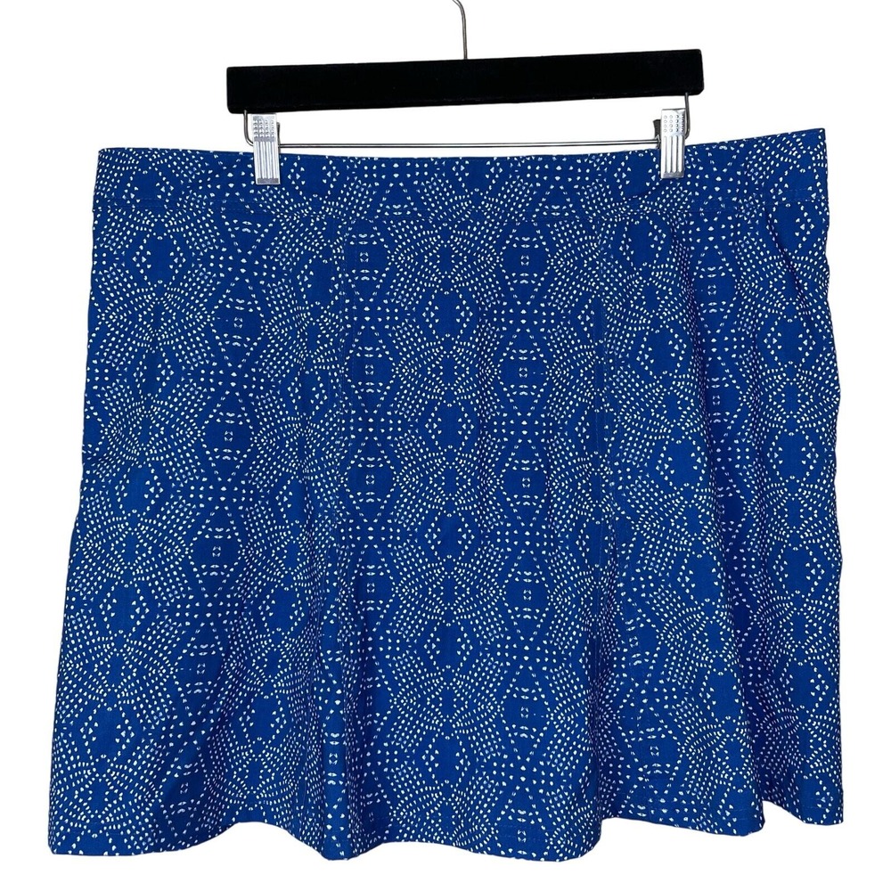 RipSkirt Hawaii XXL Wrap Skirt Teal White‎ Batik Geometric Adjustable Pockets